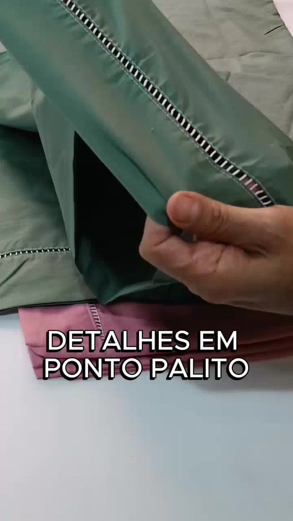 Fronhas em Ponto Palito Kit Com 02 Unidades Tecido Percal 400 Fios - LAURINHA DECOR