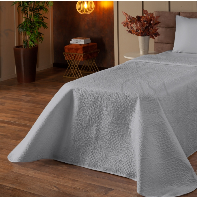 Kit Colcha Cobre Leito Solteiro p/ Cama Box e Fronha 02 pçs