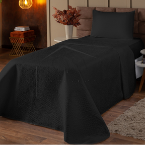 Kit Colcha Cobre Leito Solteiro p/ Cama Box e Fronha 02 pçs
