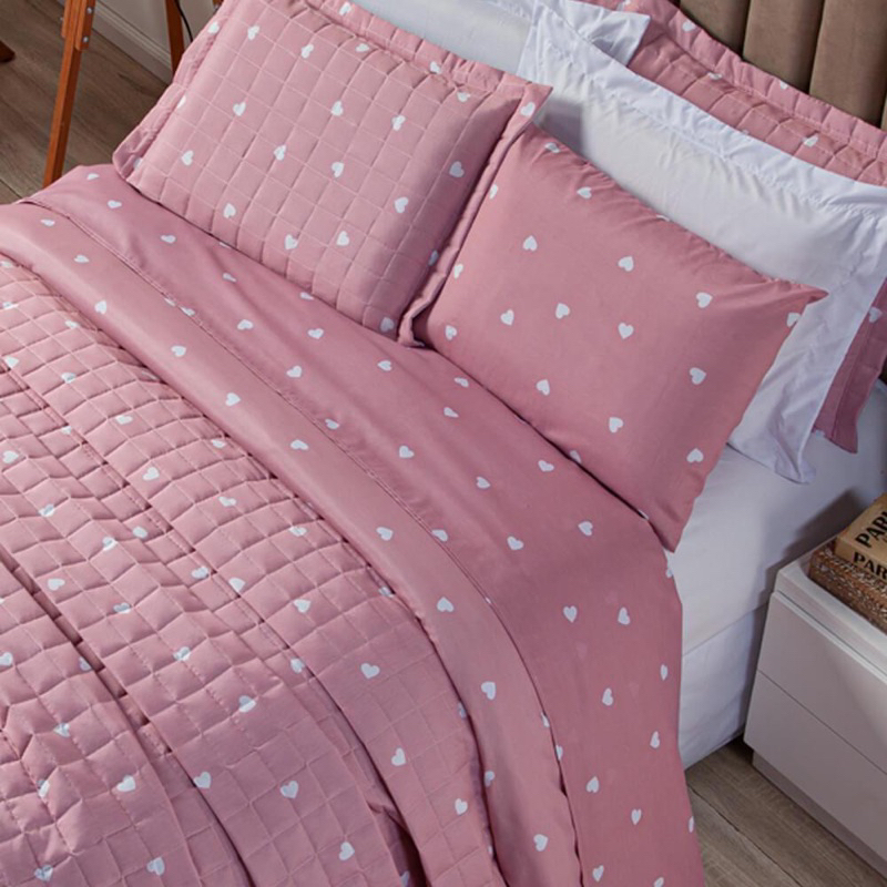 Jogo de Cama Casal 3 Peças Estampado Luxo | Lençol + 2 Fronhas | Toque Macio | Estampas Sortidas Oferta*