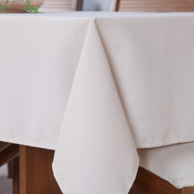 Toalha De Mesa Luxo 6 Lugares Linho Rústico E Minimalista