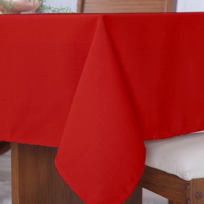 Toalha De Mesa Luxo 6 Lugares Linho Rústico E Minimalista