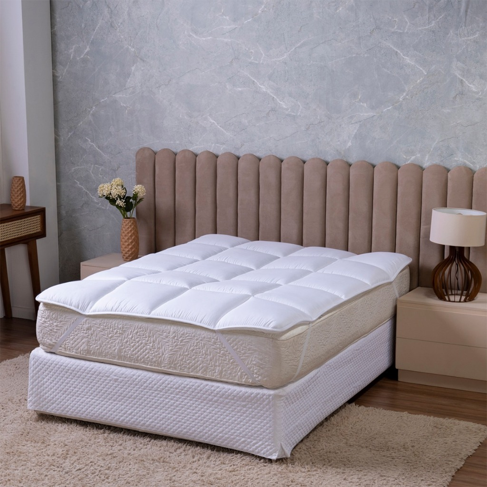 Protetor De Colchão Pillow Top Cama Box e Normal Casal Queen King