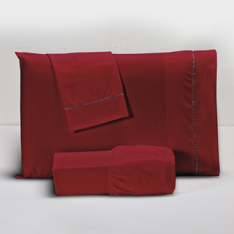 Jogo de Lençol Com 02 e 03 Peças 400 Fios Com Ponto Palito Na Fronha