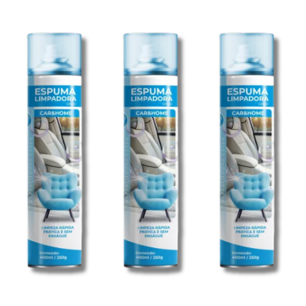 Limpa Tênis Espuma Mágica Limpadora á Seco Spray  400ml