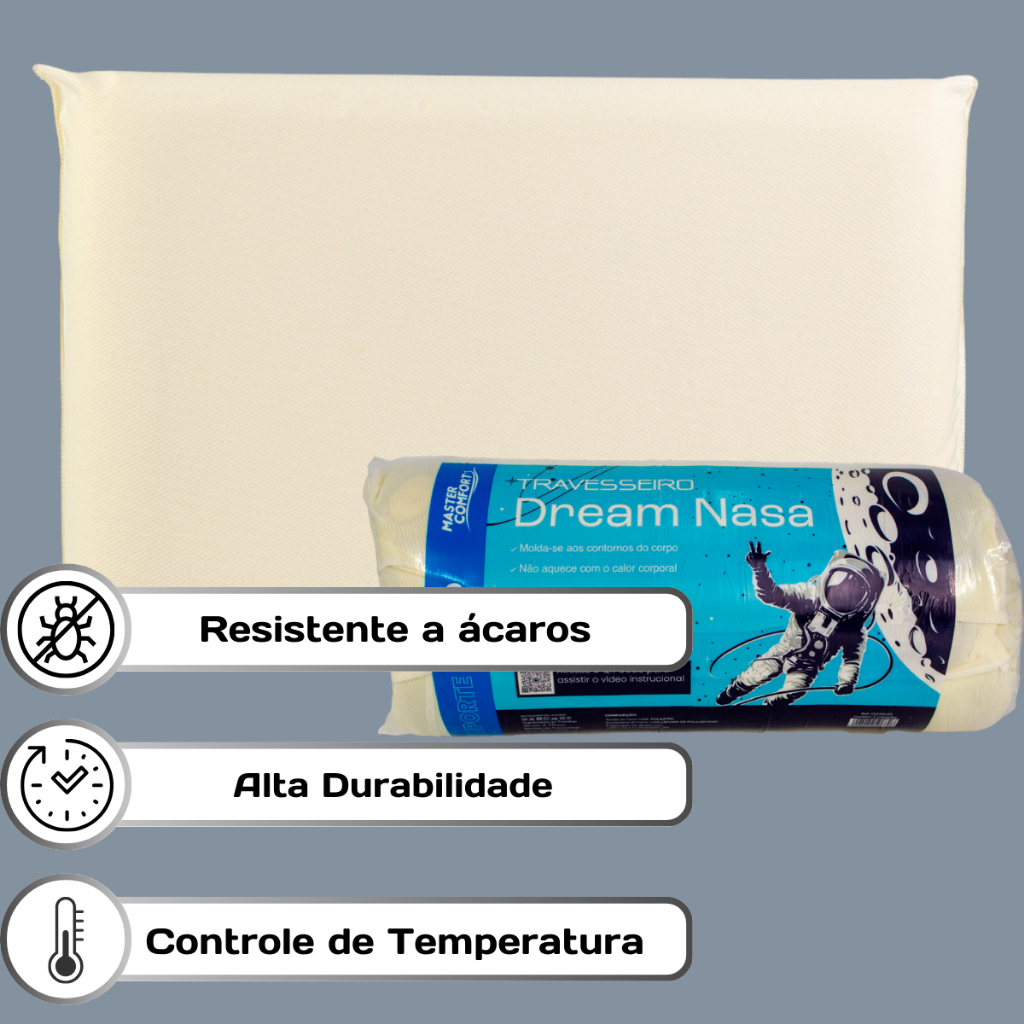 kit 4 e 2 Travesseiro Nasa Para Fronha 70x50cm antiacaro Ortopédico e Anatômico