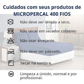 Fronhas em Ponto Palito Kit Com 02 Unidades Tecido Percal 400 Fios - LAURINHA DECOR