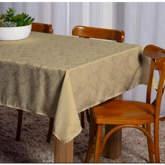 Toalha De Mesa 6 Lugares Jacquard Original Tecido Gross