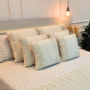 Capa de Almofada Tricot Decorativa Sofá Cama Aconchego Home Decor 45x45cm