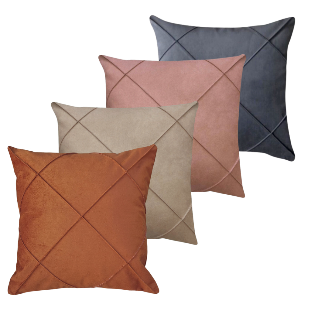 Kit Manta + Capas de Almofada Sued Drapeada Manta Grande 2,40 X 1,70 m Decoração Sala Sofá