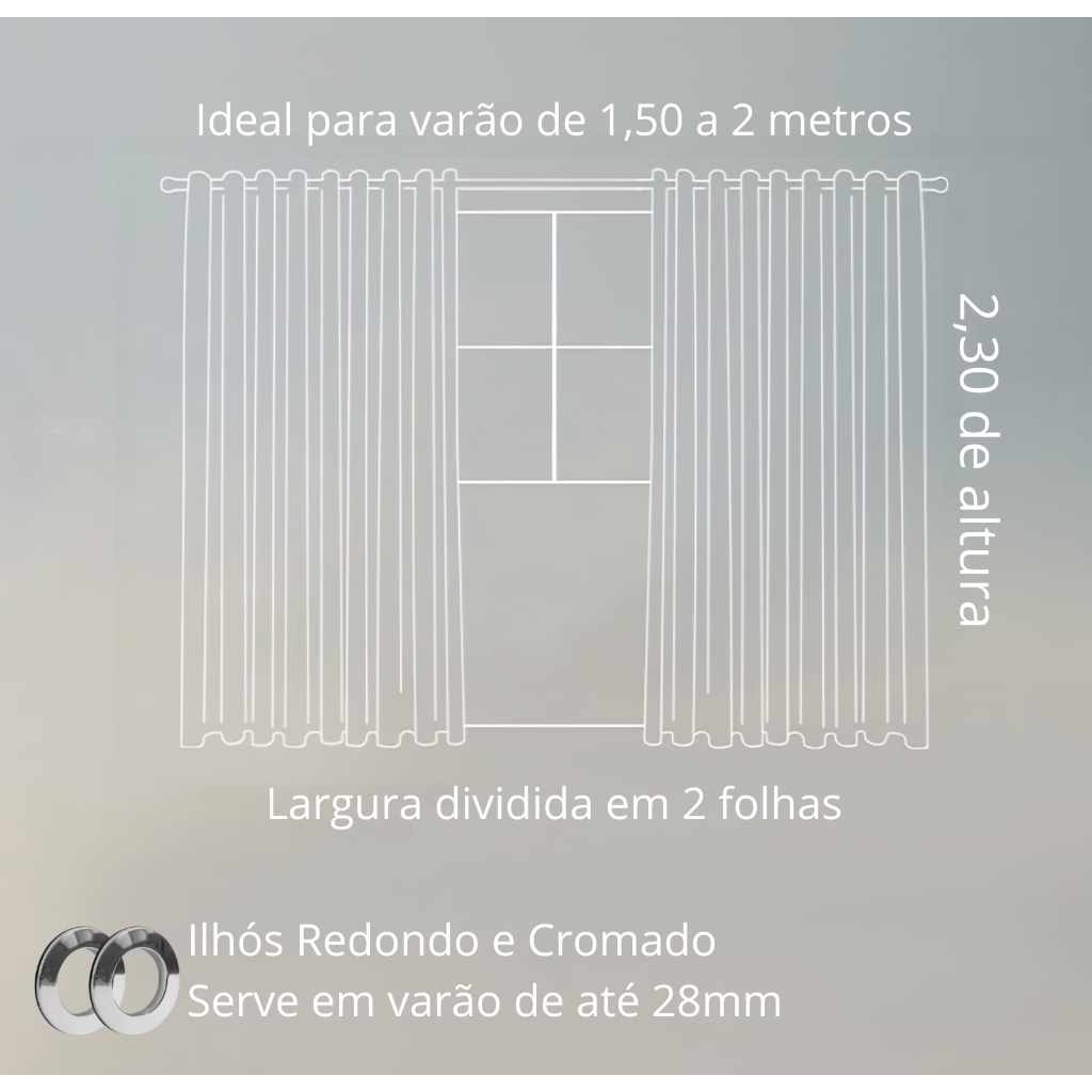 Cortina Jacquard Sala E Quarto 2 80 X 2 30 para Sala Quarto Porta Decoração Casa