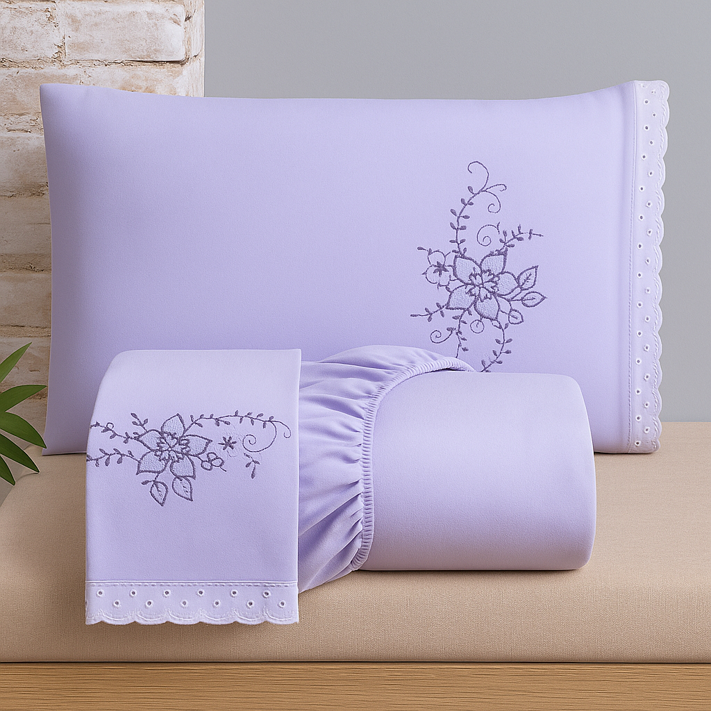 Jogo de Lençol Veneza Cama Queen 3 Peças Dia a Dia