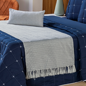 Kit Enxoval 9 peças Completo Cobre Leito e Jogo de Lençol Casal Padrão