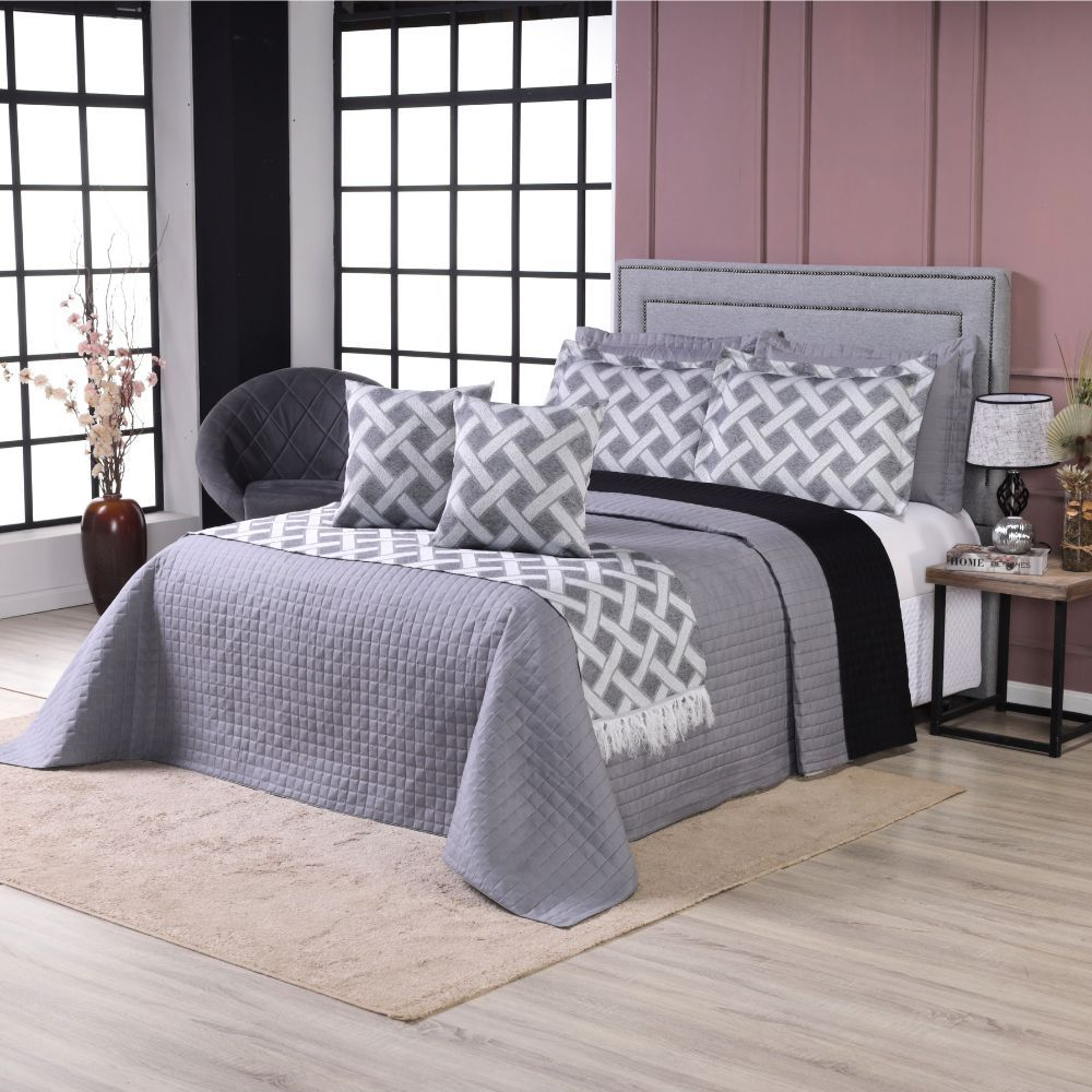 Kit Cobre Leito Casal Padrão 6 Peças Thaeme Franja Sem Enchimentos 2,50mx2,50m