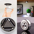 5 Unidade Leds Lâmpada Adesiva Sem Fio Touch De Pilha De Segurança Portátil Para Armário Casa