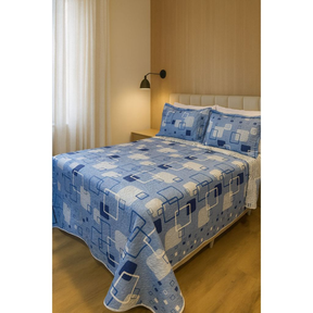 Kit Colcha Cobre Leito Dupla Face 3 Peças Elegance