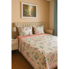 Kit Colcha Cobre Leito Dupla Face 3 Peças Elegance