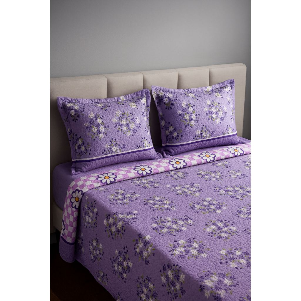 Kit Colcha Cobre Leito Dupla Face 3 Peças Elegance