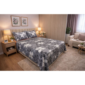 Kit Colcha Cobre Leito Dupla Face 3 Peças Elegance