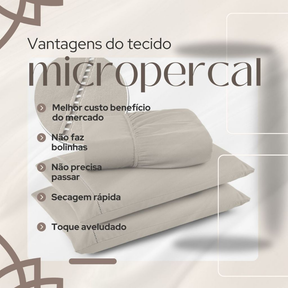 Fronhas em Ponto Palito Kit Com 02 Unidades Tecido Percal 400 Fios - LAURINHA DECOR