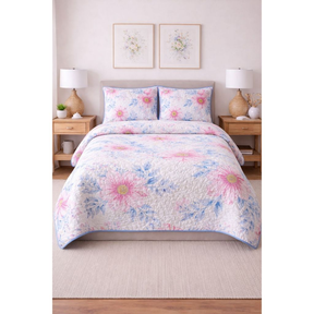 Kit Colcha Cobre Leito Dupla Face 3 Peças Elegance