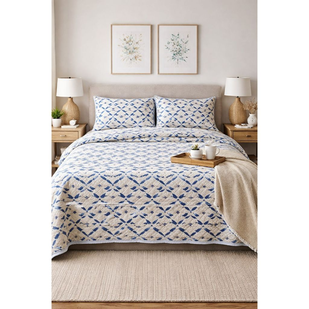 Kit Colcha Cobre Leito Dupla Face 3 Peças Elegance