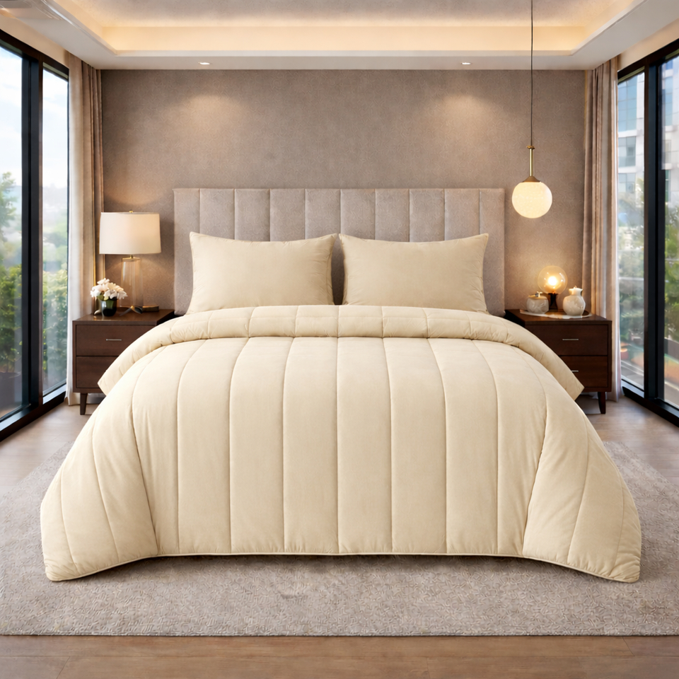 Cobre Leito Liso Matelado Queen Leal 3 Peças