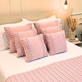 Capa de Almofada Tricot Decorativa Sofá Cama Aconchego Home Decor 45x45cm