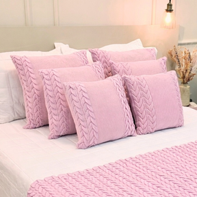 Capa de Almofada Tricot Decorativa Sofá Cama Aconchego Home Decor 45x45cm