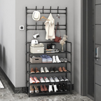 Arara 4/5 Andar Sapateira Organizadora Cabideiro Suporte Multiuso Sapato Tenis Roupa Quarto Armários