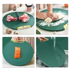 Kit Tábua Premuim Com Kit 6 Pecas de Facas de Corte Antibacteriana À Prova De Mofo 30cm Com Suporte Em Pé Para Cozinha